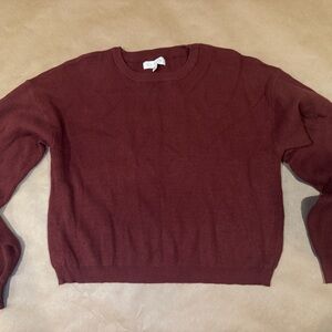 La Hearts Maroon Crew Neck Sweater